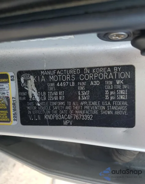 2015 Kia Sportage Lx из США, поврежденный, VIN KNDPB3AC4F7673392